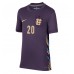 Camiseta Inglaterra Jarrod Bowen #20 Visitante Equipación para mujer Eurocopa 2024 manga corta